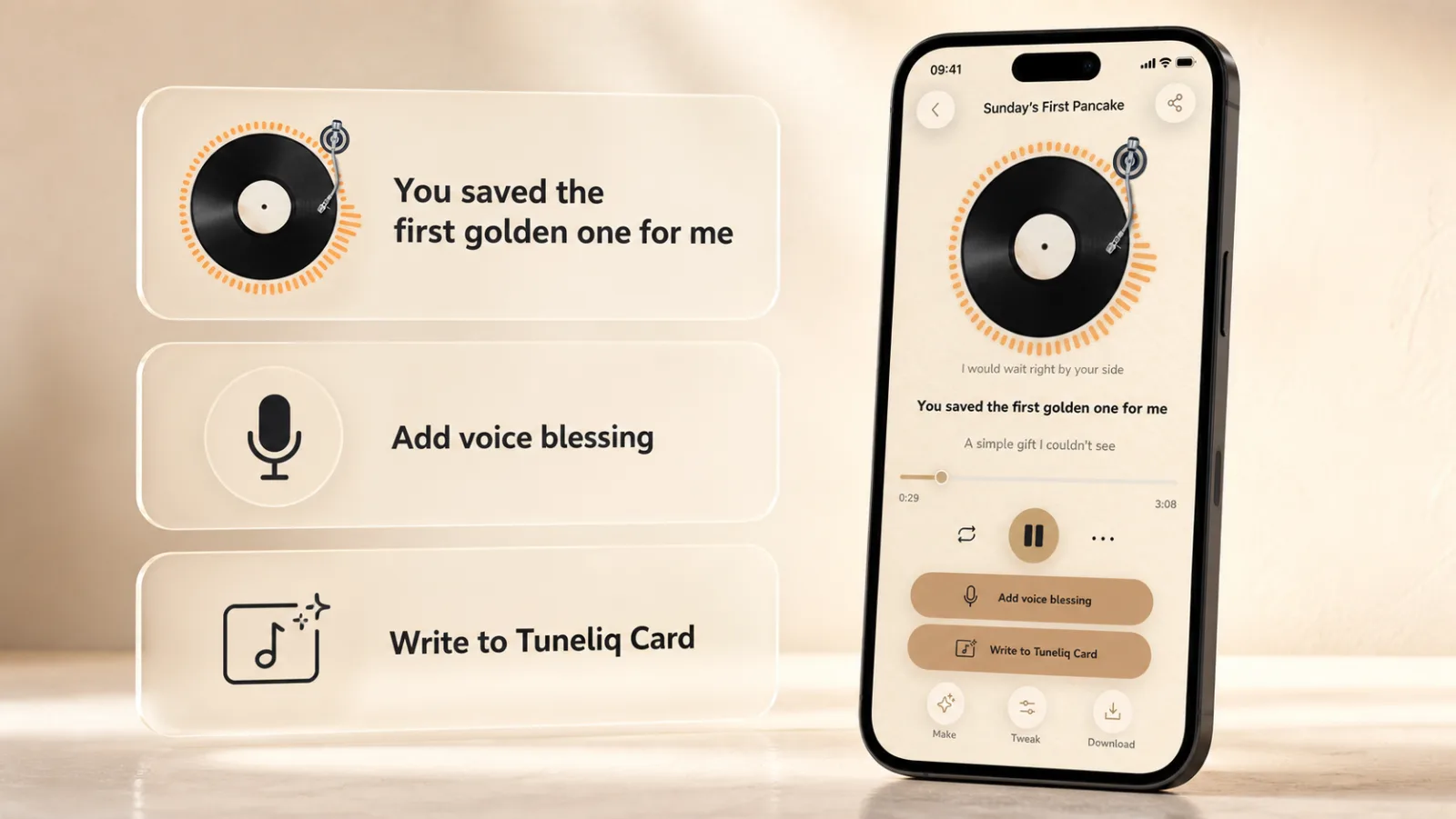 Add a voice message before the song