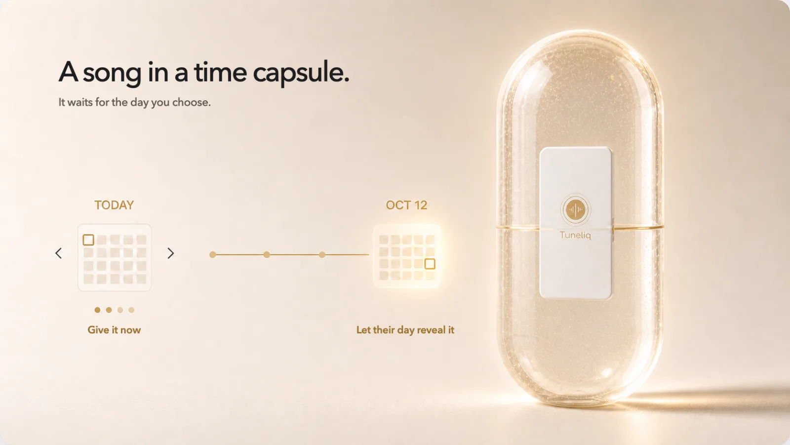 Time Capsule keeps a song locked until a chosen date